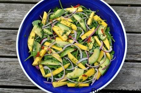 Ensalada de mango y aguacate