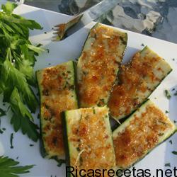 Calabacines asados al parmesano