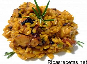 Arroz con sepia y pulpo