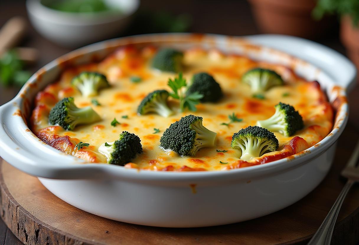 Gratinado de brócoli y coliflor