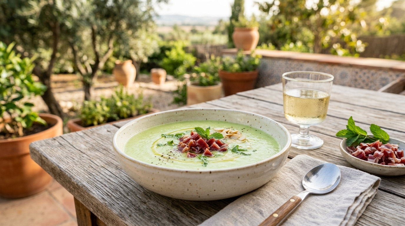 Sopa Fría de Melón con Jamón
